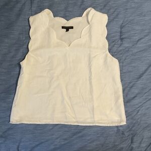 Banana Republic Womens White Sleeveless Shirt Size Medium